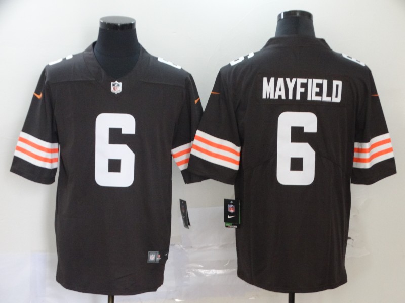 Cleveland Browns Mayfield Men brown Limited Jersey 6 NFL Football Road Vapor Untouchable